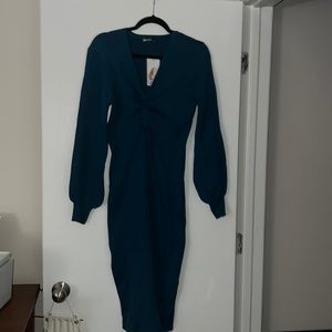 Pretty Garden Women’s XL sweater BodyCon dress in peacock